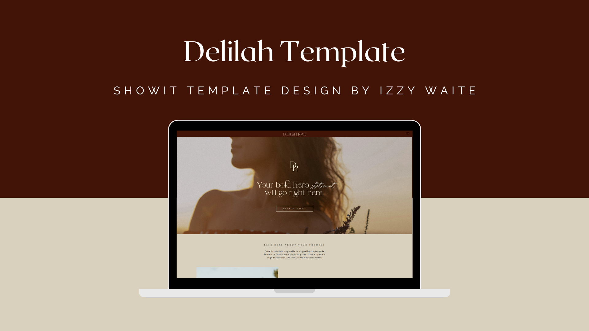 Delilah Template | Showit template design by Izzy Waite