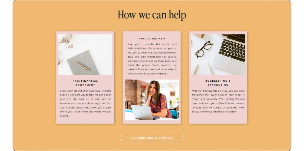 Elements of an effective website homepage by izzy waite design / website sections, website elements, parts of a website.